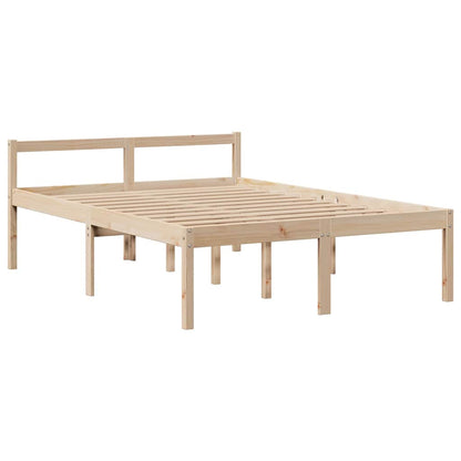 vidaXL Massivholzbett mit Regal ohne Matratze 160x200 cm Kiefernholz