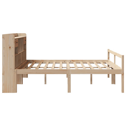 vidaXL Massivholzbett mit Regal ohne Matratze 180x200 cm Kiefernholz