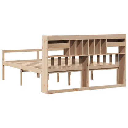 vidaXL Massivholzbett mit Regal ohne Matratze 180x200 cm Kiefernholz