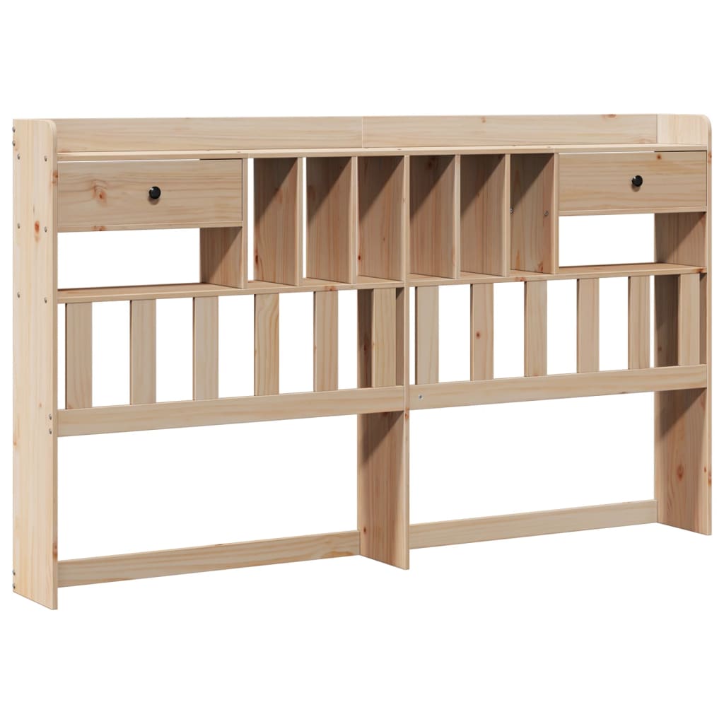 vidaXL Massivholzbett mit Regal ohne Matratze 180x200 cm Kiefernholz
