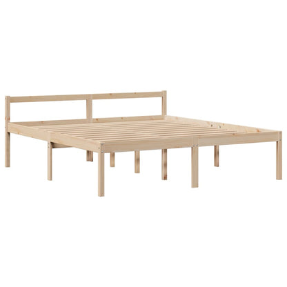 vidaXL Massivholzbett mit Regal ohne Matratze 180x200 cm Kiefernholz
