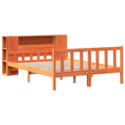 vidaXL Massivholzbett ohne Matratze Wachsbraun 160x200 cm Massivholz