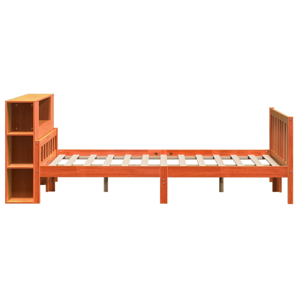 vidaXL Massivholzbett ohne Matratze Wachsbraun 160x200 cm Massivholz
