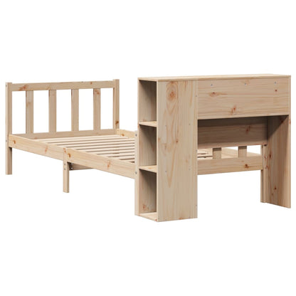 vidaXL Bücherregalbett ohne Matratze 75x190 cm Massivholz Kiefer