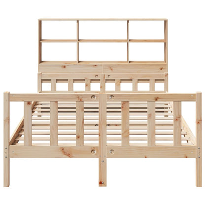 vidaXL Massivholzbett mit Regal ohne Matratze 160x200 cm Kiefernholz