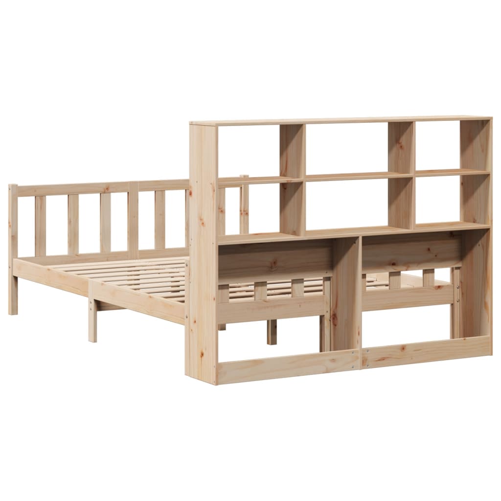 vidaXL Massivholzbett mit Regal ohne Matratze 160x200 cm Kiefernholz