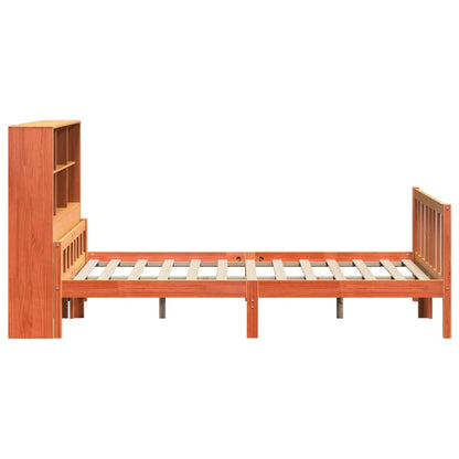 vidaXL Massivholzbett ohne Matratze Wachsbraun 160x200 cm Massivholz