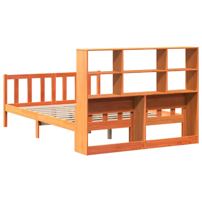 vidaXL Massivholzbett ohne Matratze Wachsbraun 160x200 cm Massivholz