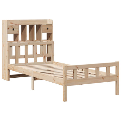 vidaXL Massivholzbett mit Regal ohne Matratze 100x200 cm Kiefer