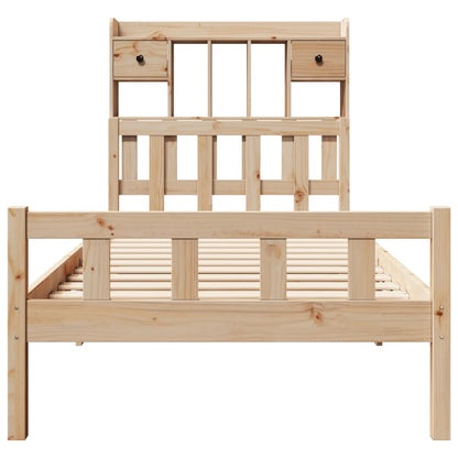 vidaXL Massivholzbett mit Regal ohne Matratze 100x200 cm Kiefer