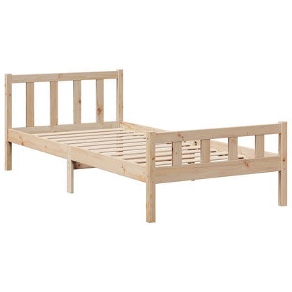 vidaXL Massivholzbett mit Regal ohne Matratze 100x200 cm Kiefer