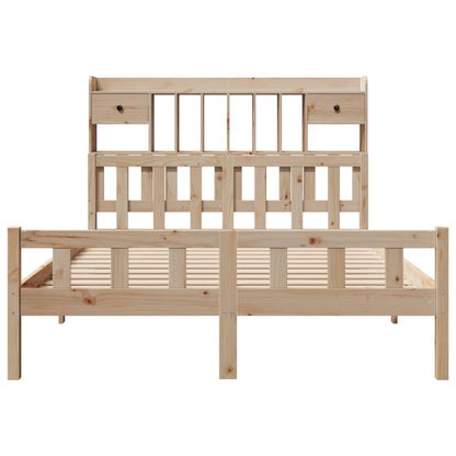vidaXL Massivholzbett mit Regal ohne Matratze 160x200 cm Kiefernholz