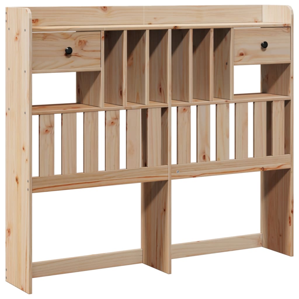 vidaXL Massivholzbett mit Regal ohne Matratze 160x200 cm Kiefernholz