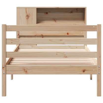 vidaXL Massivholzbett mit Regal ohne Matratze 90x200 cm Kiefer