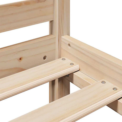 vidaXL Lit en bois massif avec étagère sans matelas 100x200 cm Pin