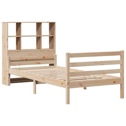 vidaXL Massivholzbett mit Regal ohne Matratze 90x200 cm Kiefer