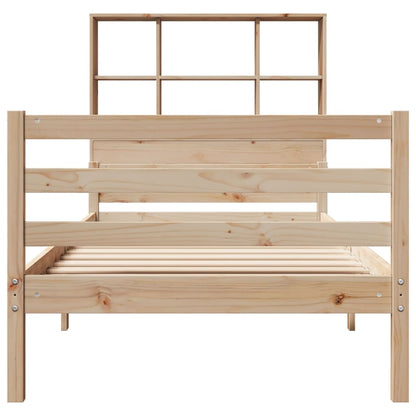 vidaXL Massivholzbett mit Regal ohne Matratze 90x200 cm Kiefer