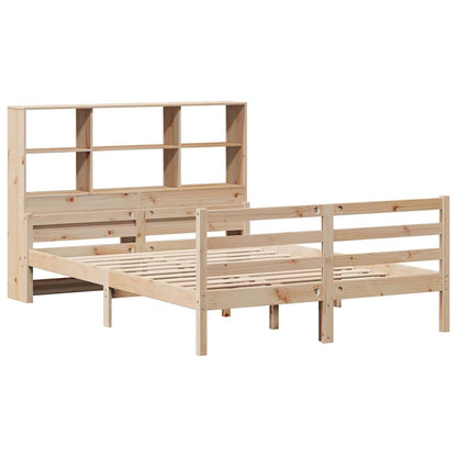 vidaXL Massivholzbett mit Regal ohne Matratze 150x200 cm Kiefernholz