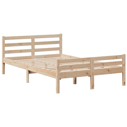 vidaXL Massivholzbett mit Regal ohne Matratze 135x190 cm Kiefer