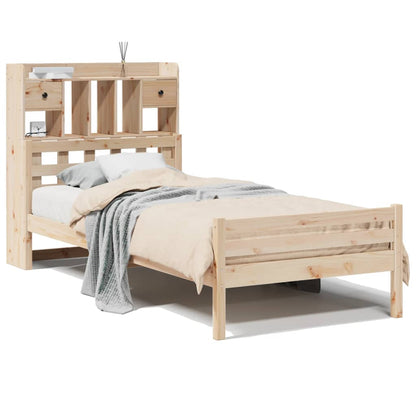 vidaXL Massivholzbett mit Regal ohne Matratze 100x200 cm Kiefer