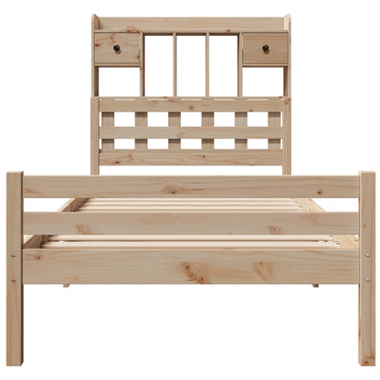 vidaXL Massivholzbett mit Regal ohne Matratze 100x200 cm Kiefer