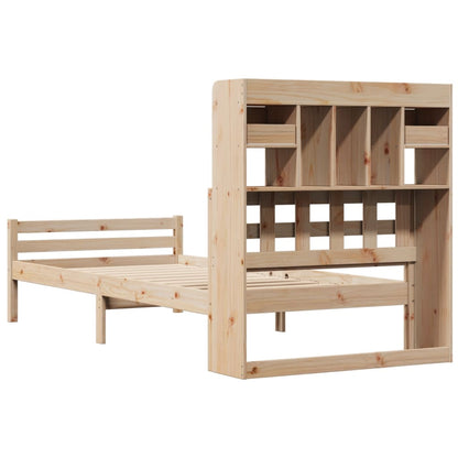 vidaXL Massivholzbett mit Regal ohne Matratze 100x200 cm Kiefer