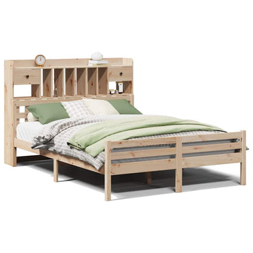 vidaXL Massivholzbett mit Regal ohne Matratze 160x200 cm Kiefer