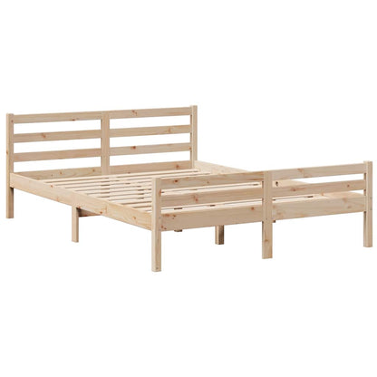 vidaXL Massivholzbett mit Regal ohne Matratze 160x200 cm Kiefer