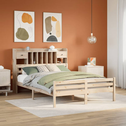 vidaXL Massivholzbett mit Regal ohne Matratze 160x200 cm Kiefer