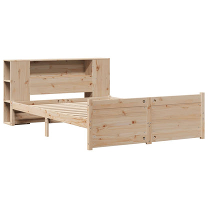vidaXL Massivholzbett mit Regal ohne Matratze 140x190 cm Kiefer