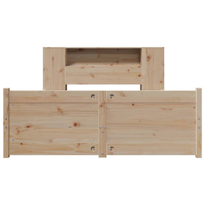 vidaXL Massivholzbett mit Regal ohne Matratze 140x190 cm Kiefer