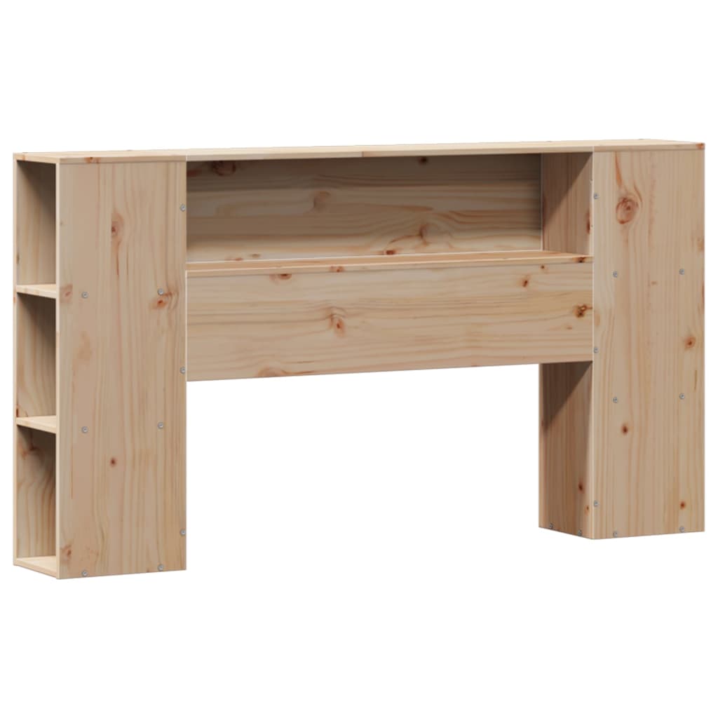 vidaXL Massivholzbett mit Regal ohne Matratze 140x190 cm Kiefer