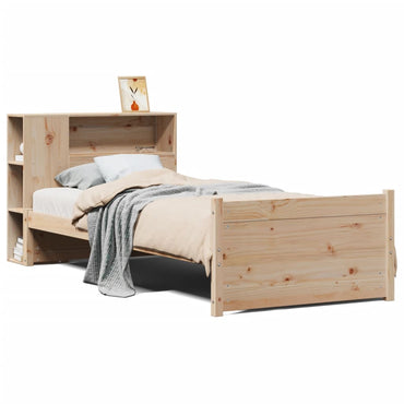 vidaXL Bücherregalbett ohne Matratze 75x190 cm Massivholz Kiefer