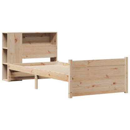 vidaXL Bücherregalbett ohne Matratze 75x190 cm Massivholz Kiefer
