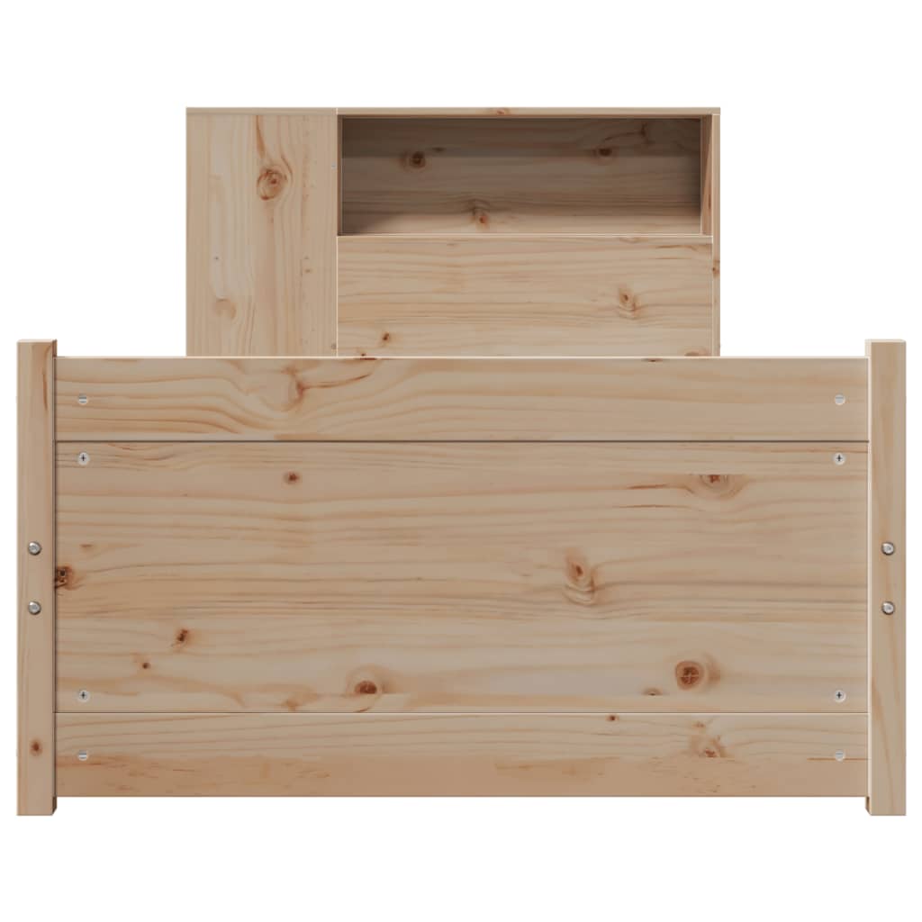 vidaXL Bücherregalbett ohne Matratze 75x190 cm Massivholz Kiefer