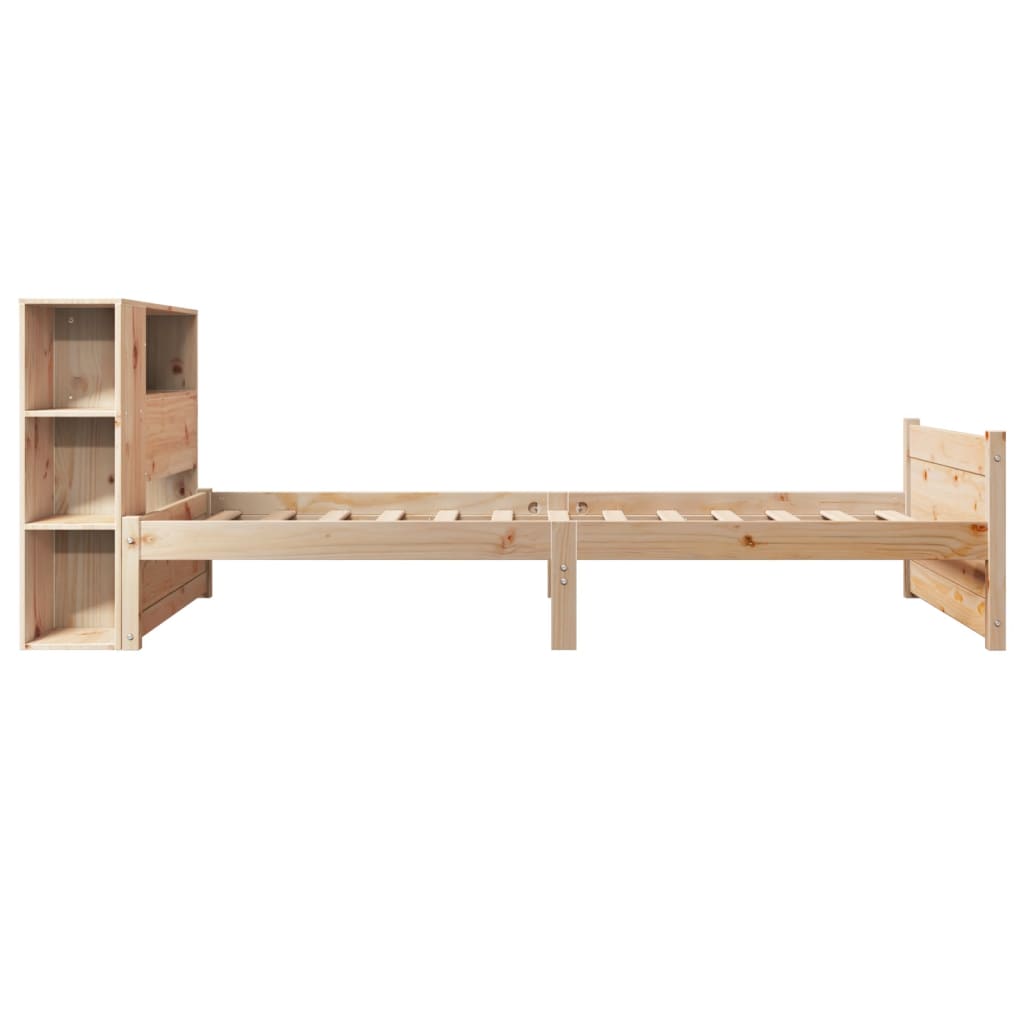 vidaXL Bücherregalbett ohne Matratze 75x190 cm Massivholz Kiefer