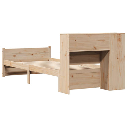 vidaXL Bücherregalbett ohne Matratze 75x190 cm Massivholz Kiefer