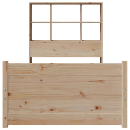 vidaXL Massivholzbett mit Regal ohne Matratze 90x200 cm Kiefer