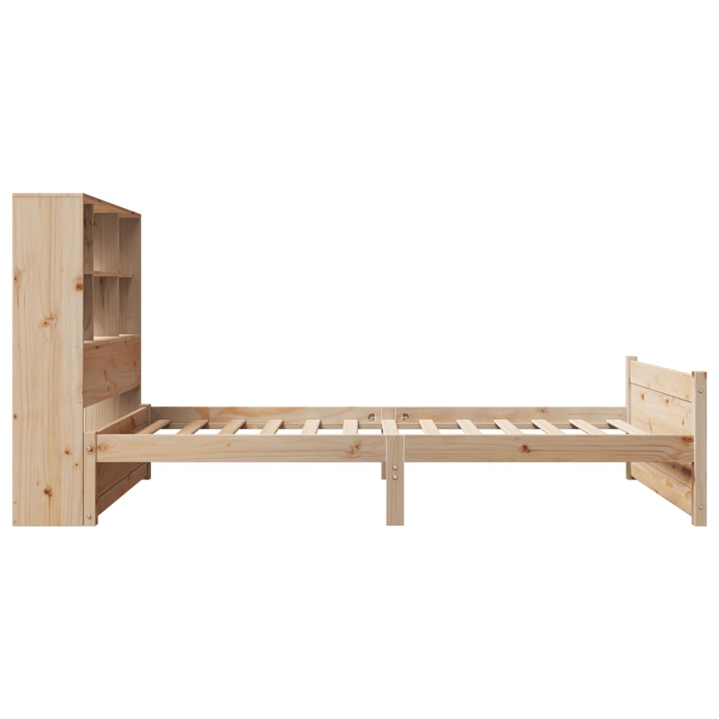 vidaXL Massivholzbett mit Regal ohne Matratze 90x200 cm Kiefer