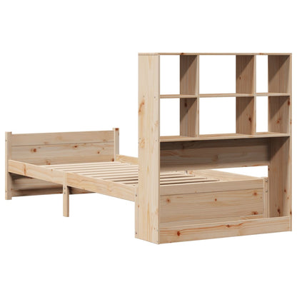 vidaXL Massivholzbett mit Regal ohne Matratze 90x200 cm Kiefer