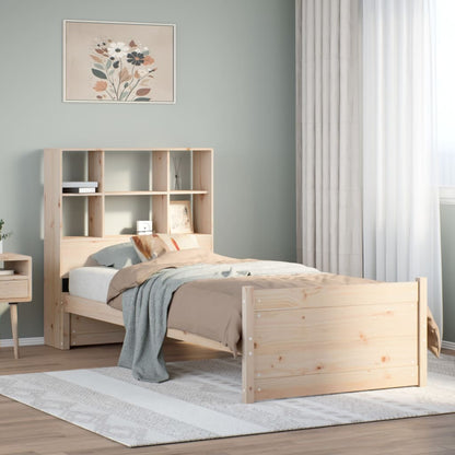 vidaXL Massivholzbett mit Regal ohne Matratze 90x200 cm Kiefer