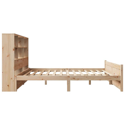 vidaXL Massivholzbett mit Regal ohne Matratze 150x200 cm Kiefer
