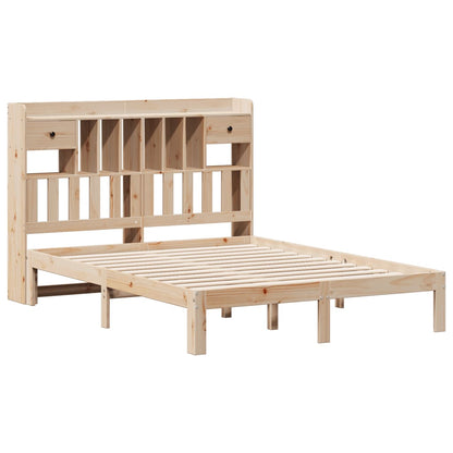 vidaXL Massivholzbett mit Regal ohne Matratze 150x200 cm Kiefer