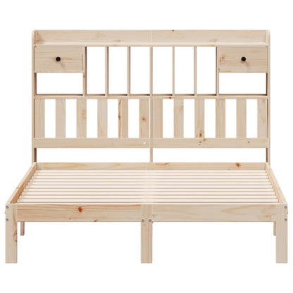 vidaXL Massivholzbett mit Regal ohne Matratze 150x200 cm Kiefer