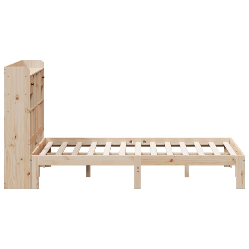 vidaXL Massivholzbett mit Regal ohne Matratze 150x200 cm Kiefer