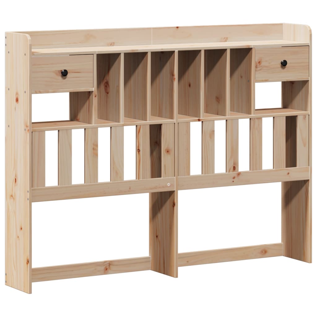 vidaXL Massivholzbett mit Regal ohne Matratze 150x200 cm Kiefer