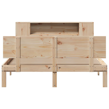 vidaXL Massivholzbett mit Regal ohne Matratze 120x190 cm Kiefer