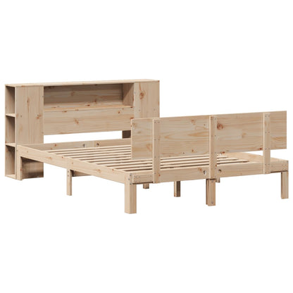 vidaXL Massivholzbett mit Regal ohne Matratze 140x200 cm Kiefer