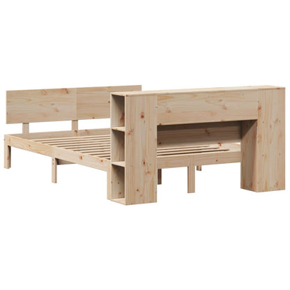 vidaXL Massivholzbett mit Regal ohne Matratze 140x200 cm Kiefer