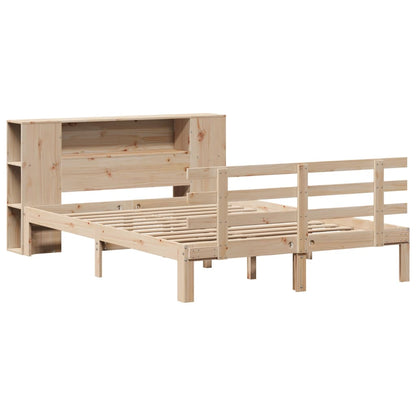 vidaXL Bücherregalbett ohne Matratze 120x200 cm Massivholz Kiefer